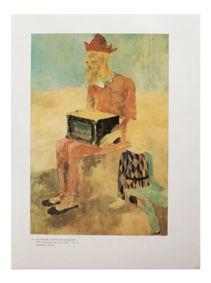 1985 After Pablo Picasso, "The Barbarian Organ Player" Parisian Full-Color Print