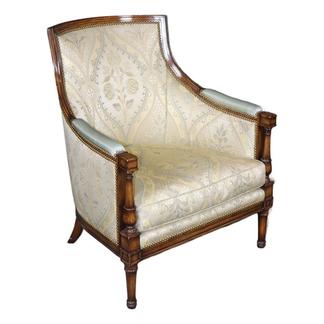 French Louis XVI Bergere Chair in Walnut by Rudolph & Hein of New York For Sale