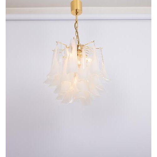 Large Murano Glass Petals Chandelier, Italy, 1980s For Sale - Image 12 of 18