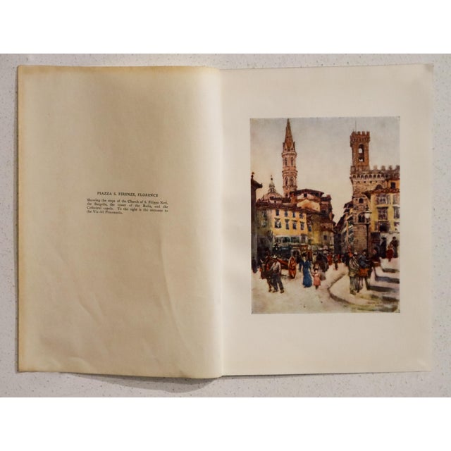 Tuscan 1905 Italian Original Print - Piazza S. Firenze, Florence - From Book Florence & Some Tuscan Cities (1905) For Sale - Image 3 of 3