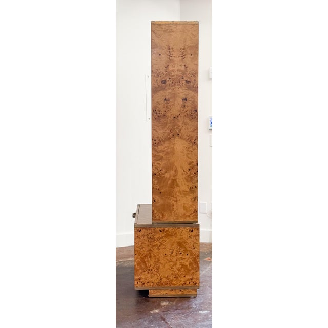Amber Italian Bookcase or Display Cabinet of Burr Sycamore - Two Available For Sale - Image 8 of 18