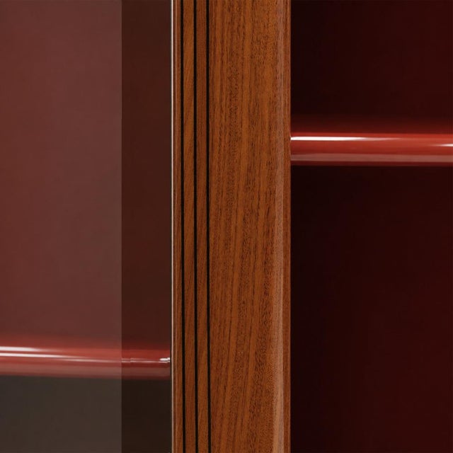 Mid-Century Italian Red Lacquered Modular Wall Unit by Afra & Tobia Scarpa, 1960s, Set of 3 For Sale - Image 6 of 9