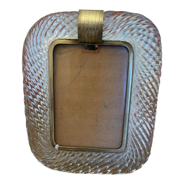 Seguso Venini Frame With Brass, 1940s Italy For Sale