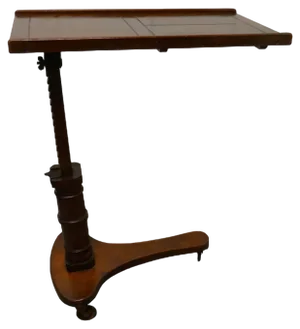 Victorian Mahogany Over Bed Reading Stand Table, 1870s