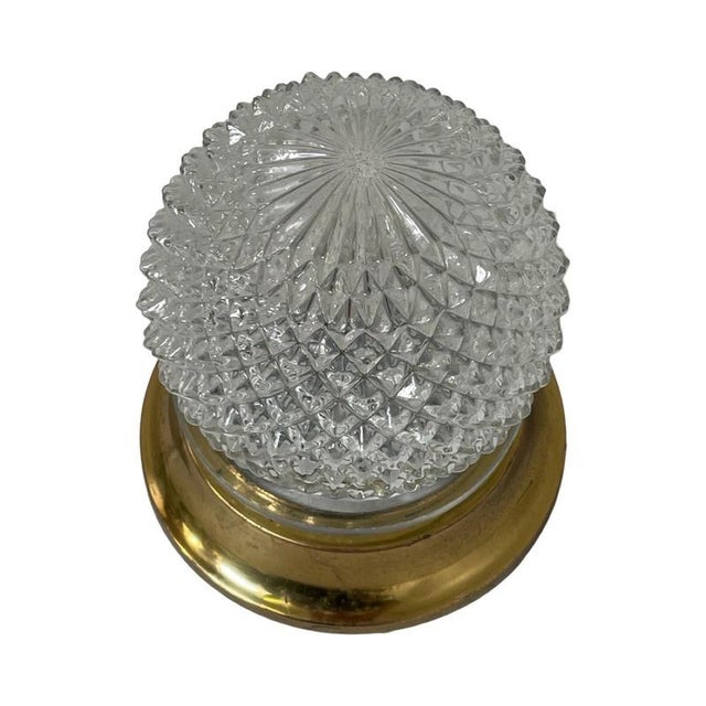 Vintage Pressed Glass Wall Light, 1970s For Sale - Image 6 of 8