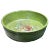 Chinese Vintage Distressed Green Graphic Round Shape Wood Bucket For Sale
