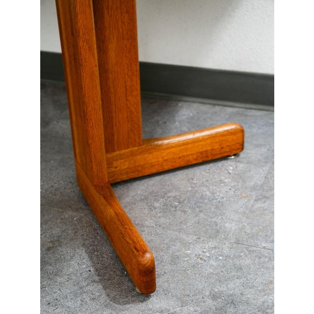 Brown Mid Century Modern Dining Table Solid Oak Rectangular Kitchen Butcher Block MCM For Sale - Image 8 of 11
