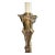 1970s Vintage Frederick Cooper Bronze Column Table Lamp in Distressed Gold For Sale - Image 5 of 13