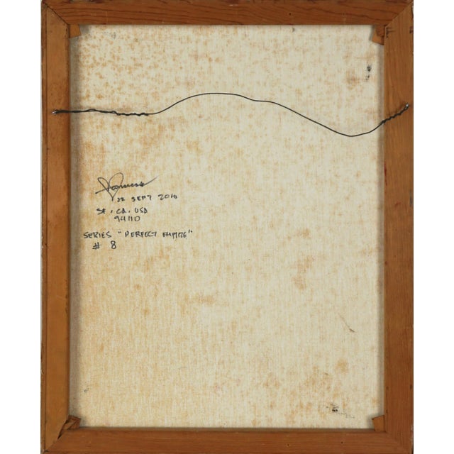 Contemporary "Empire #8" Contemporary Classical Roman Male Sculpture Figurative Study on Red Painting by Francis Tanseco For Sale - Image 3 of 6