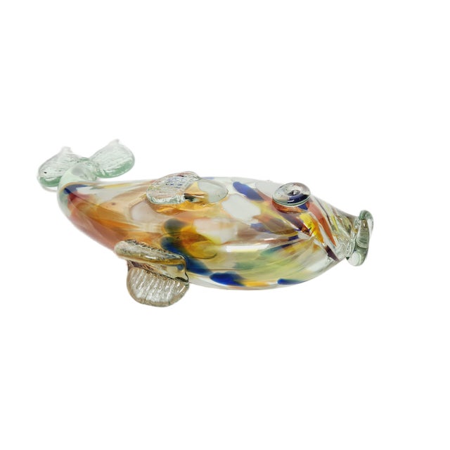 Blue Fish Glass Figurine, Poland, 1960s For Sale - Image 8 of 10