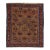 5 X 6 Antique Malayer Persian Brown Wool Rug With Geometric Design For Sale
