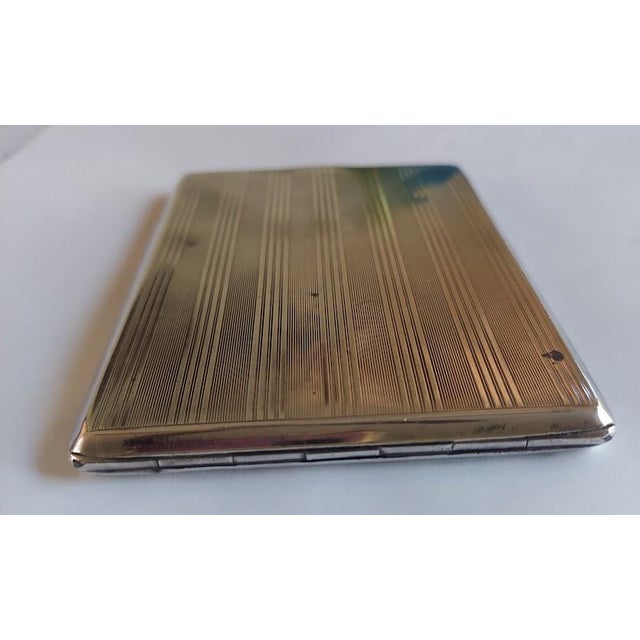 Metal Early 20th Century Art Deco R. Blackinton Sterling Silver Cigarette Case, U S Navy Family Provenance For Sale - Image 7 of 11
