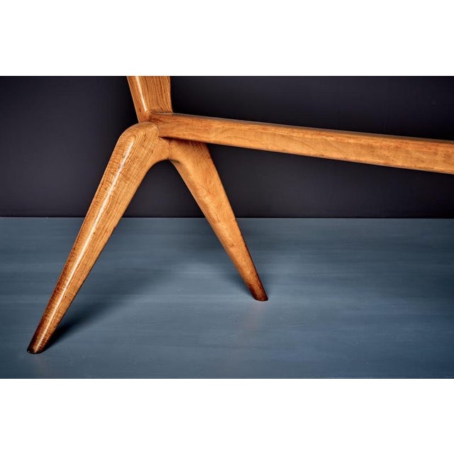 Dining Table with Oval Marble Top attributed to Guglielmo Ulrich, Italy, 1940s For Sale - Image 12 of 13