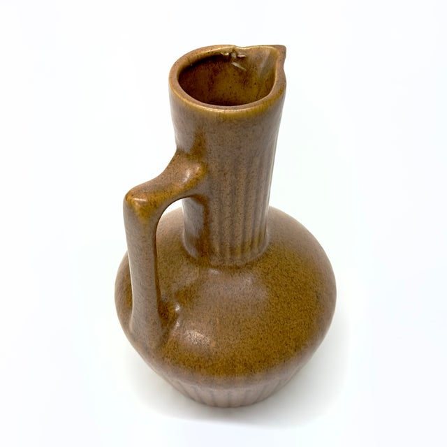 Mid-Century Modern Quintessential MCM Large Ceramic Pitcher by Monmouth Pottery For Sale - Image 3 of 9