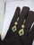 Metal New 18k Gold Diamond and Emerald Stud Earrings, 2.06ct Total Weight For Sale - Image 7 of 8