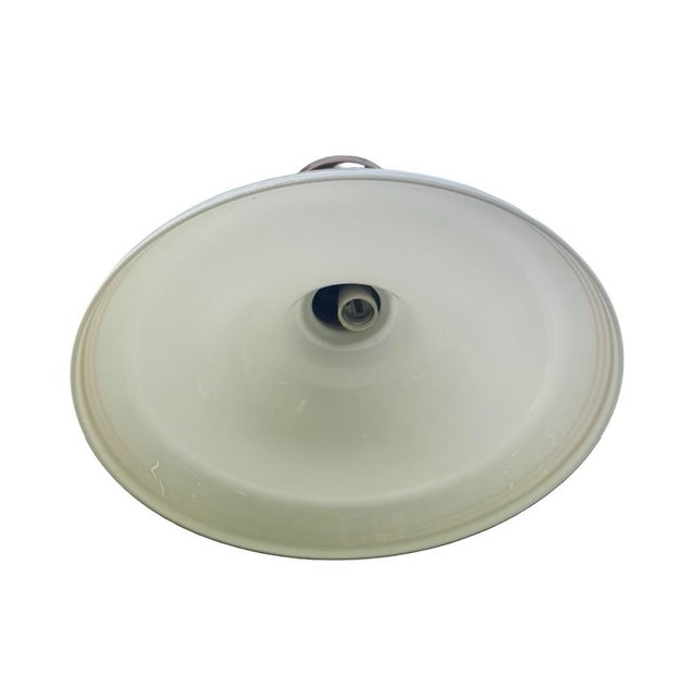 Vintage Tr-Lite Mfg. Co. Schoolhouse Pendent Light For Sale - Image 4 of 5