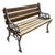 1900-1909 Restored Victorian Cast Iron & Wooden Lath Garden Bench W/ Vine Leaf Detail For Sale