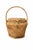 Vintage French Style Rattan Storage Basket With Domed Lid For Sale - Image 4 of 6