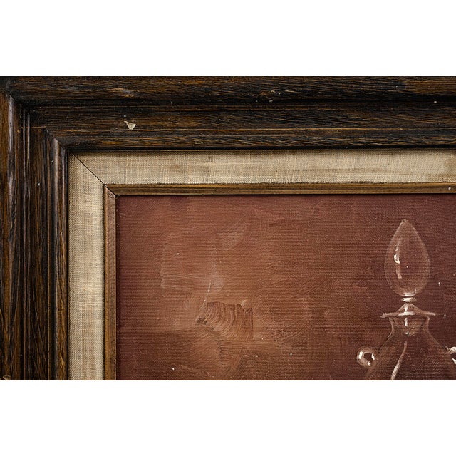 Mid 20th Century Original Realist Still Life Oil Painting For Sale - Image 5 of 12