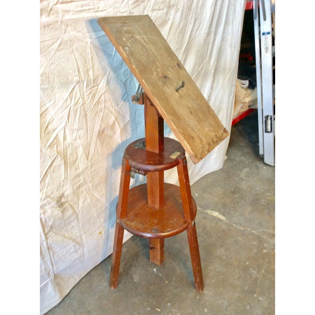 Brown Late 1800s French Pine Camera Stand, H. Mackenstein, Paris For Sale - Image 8 of 13