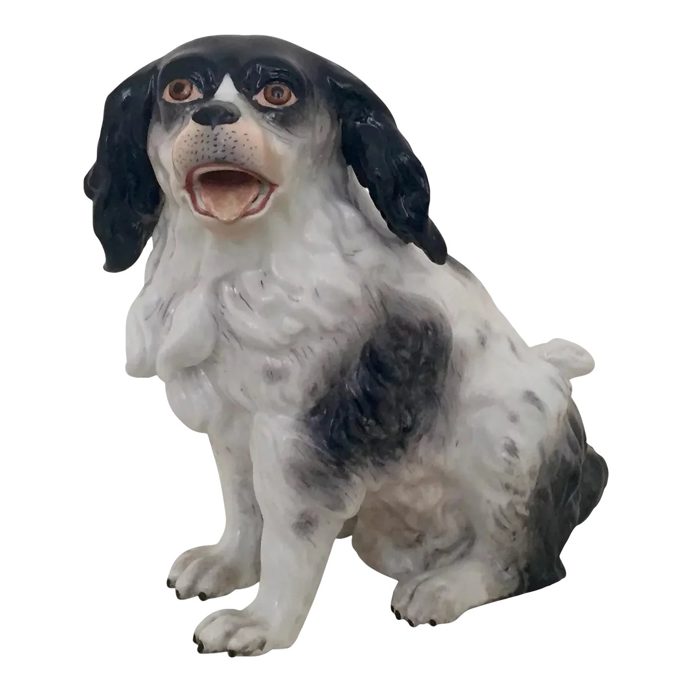 19th Century Continental Porcelain King Charles Cavalier Spaniel Dog ...