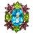 Bochic "Orient" Diamond, Peridot, Amethyst & Blue Topaz Ring Set 18K & Silver For Sale - Image 15 of 18