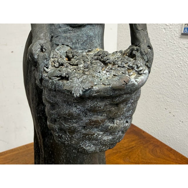 Circa 1990's Franco Vianello Patinated Bronze "Harvest at Jordan" Statues, Pair For Sale - Image 11 of 12