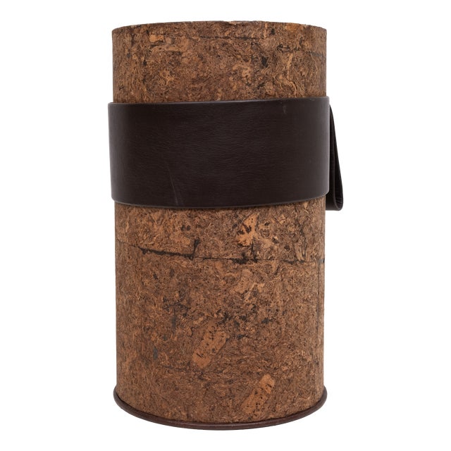 Cork and Leather Umbrella Stands, France, 1970s For Sale