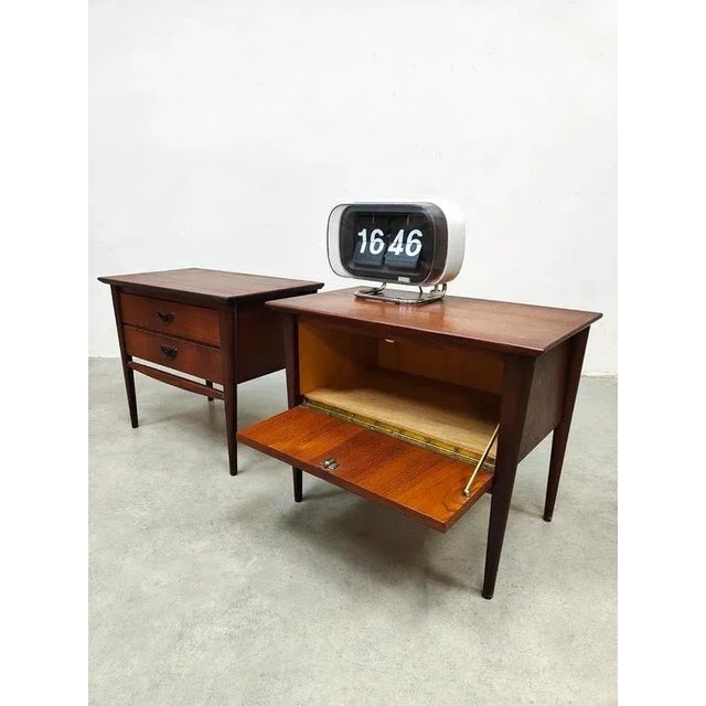 Vintage Dutch Nightstands by Louis van Teeffelen for Webe, 1960s, Set of 2 For Sale - Image 4 of 6