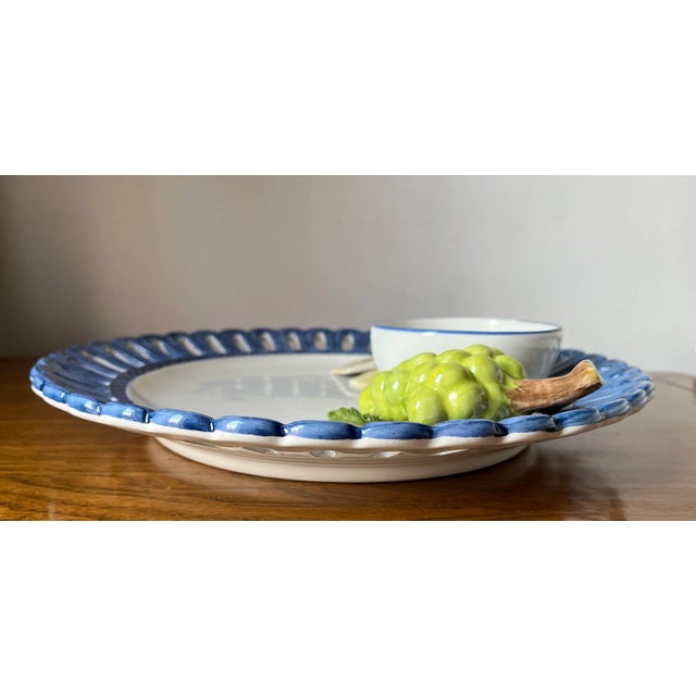 Traditional Italian Chip & Dip Serving Platter-Mane Lion For Sale - Image 3 of 9