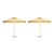 Lemon Frappe 9' Patio Umbrella, Canary Yellow & Cream, Set of 2 For Sale