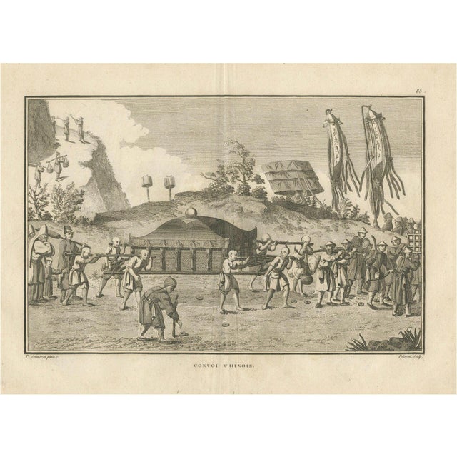 Chinese Funeral Procession with Palanquin Engraving After Sonnerat, 1806, Paper For Sale - Image 10 of 10