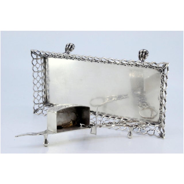 Silver Morrões Tray and Scissors with Wire Rack, Set of 2 For Sale - Image 4 of 8