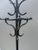 Antique Art Nouveau Wrought Iron Hall Stand with Umbrella Tray and Cast Paw Feet, 1900 For Sale - Image 4 of 9