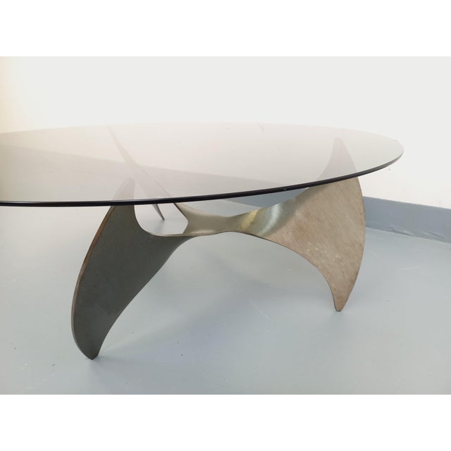 Vintage Propeller Coffee Table in Steel and Smoked Glass by Knut Hesterberg, 1960s For Sale - Image 8 of 15