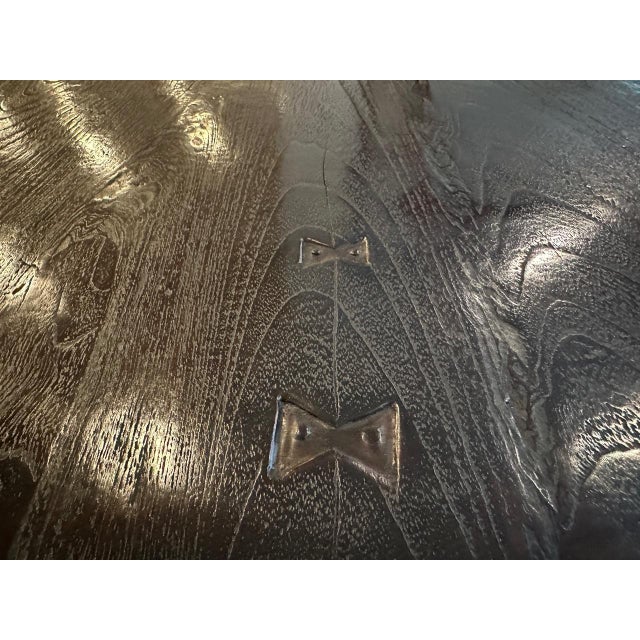 Andrianna Shamaris Mid Century Couture Espresso Stained Teak Wood Table For Sale - Image 14 of 18
