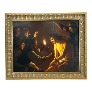 The Mocking of Christ — After Gerrit Van Honthorst, C. 1617 — Linen-Textured Fine Art Print For Sale