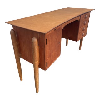 Danish Modern Curved Desk For Sale
