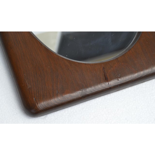 1976 Walnut Wood Belart Inc. Masterpiece Collection Hallway Wall Mirror Mid-Century Modern For Sale - Image 12 of 14