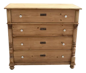 Pine Chest of Four Drawers, Hungary