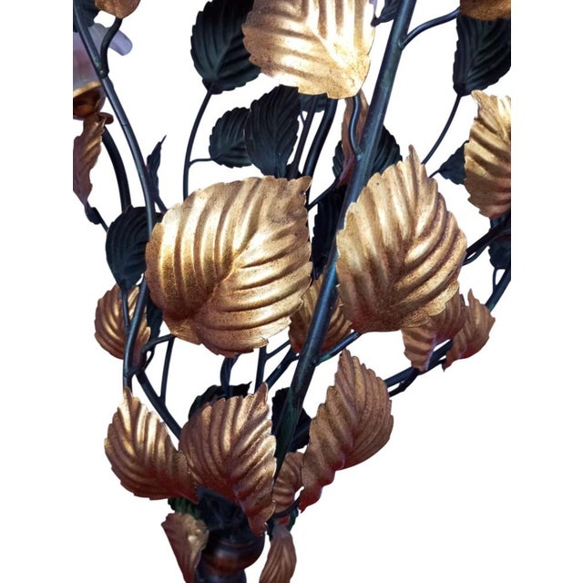 Vintage Floor Lamp with Murano Glass Roses, Italy, 1960s For Sale - Image 3 of 18