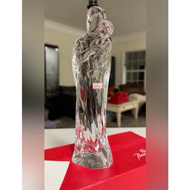 Baccarat Large Figurine Raphael Madonna and Child 9in Nib For Sale - Image 10 of 10