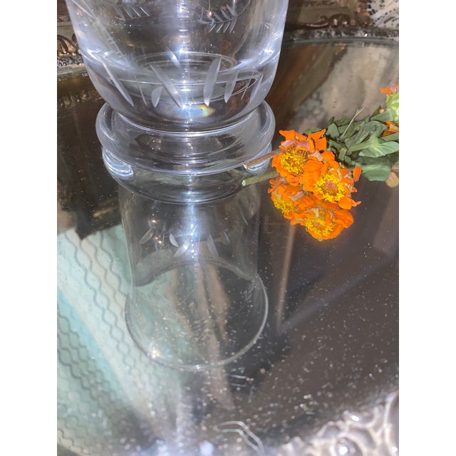 William Yeoward William Yeoward . 1990s William Yeoward Jasmine Crystal Etched Crystal Vase For Sale - Image 4 of 5