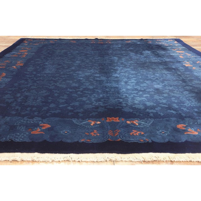 Antique Chinese Art Deco Rug - 08'10 x 11'06 For Sale - Image 9 of 11