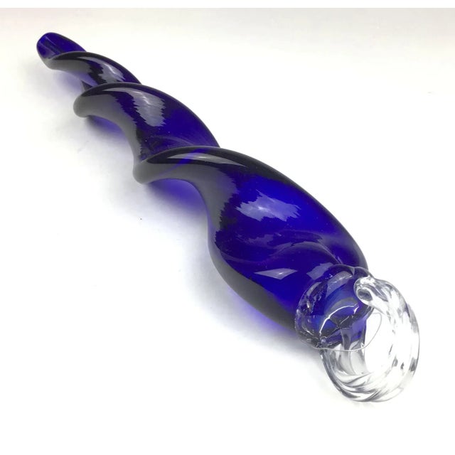 1990s Solid Artisan Glass Hanging Swirling Ornament For Sale In Portland, ME - Image 6 of 9