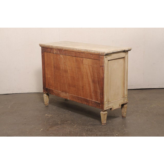 French Antique Painted Wood Buffet Console For Sale - Image 4 of 13