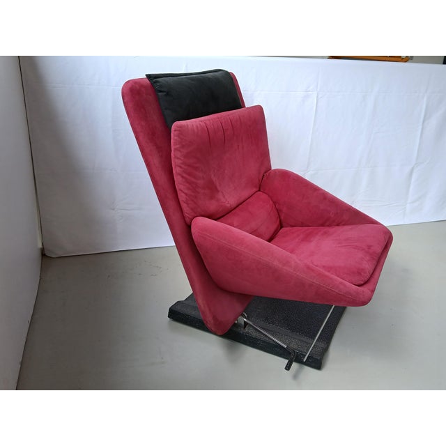 Textile Set of Reclining Chair and Ottoman by Vittorio Introini for Saporiti Italia, 1970s For Sale - Image 7 of 18