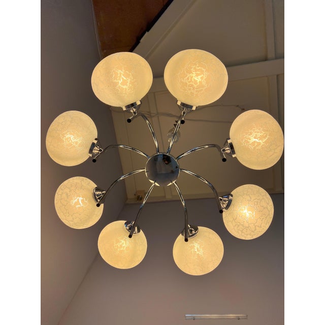 Chandelier with 8 Spheres by Richard Essig for Hustadt For Sale - Image 3 of 11