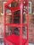 Vintage Rattan Etagere Bookcase in Vermillion Red Faux Tortoise Shell Finish - Newly Painted For Sale - Image 11 of 12