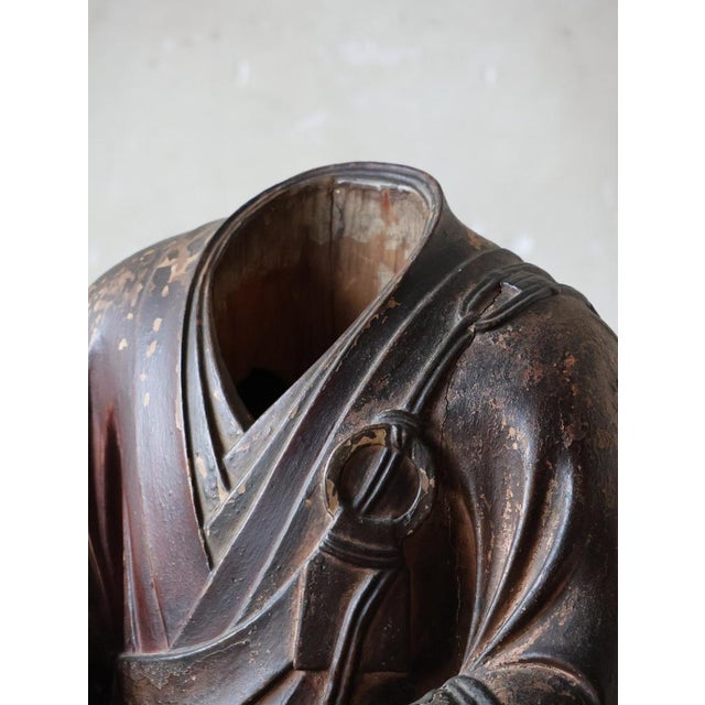 Japanese Kamakura or Muromachi Artist, Buddhist Monk's Robe, 1100s-1500s, Cedar For Sale - Image 10 of 18